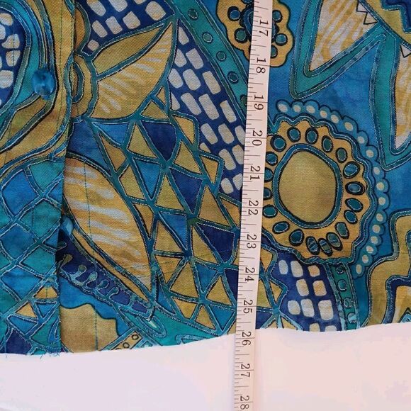 Erin by Erin London Size 2X Multicolor Partially Sheer Button up Top - Picture 8 of 8